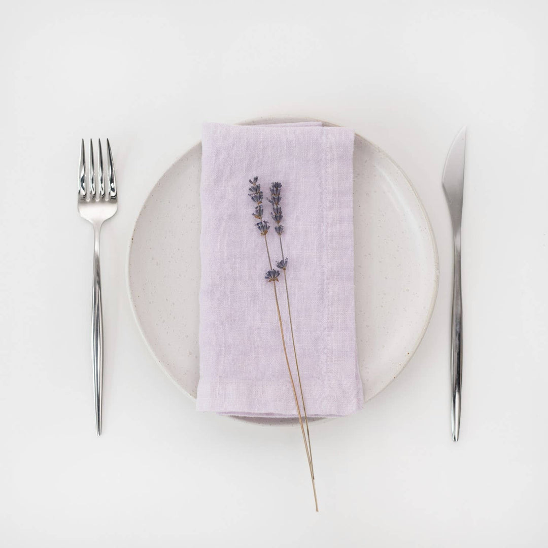 Linen Napkins (Lavender Fog)